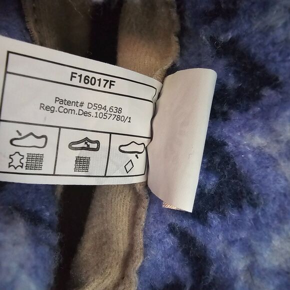 UGG SAELA Rib Knit Suede Sheepskin Cuff Boots Blue Purple Fair Isle US 9 - Picture 8 of 8